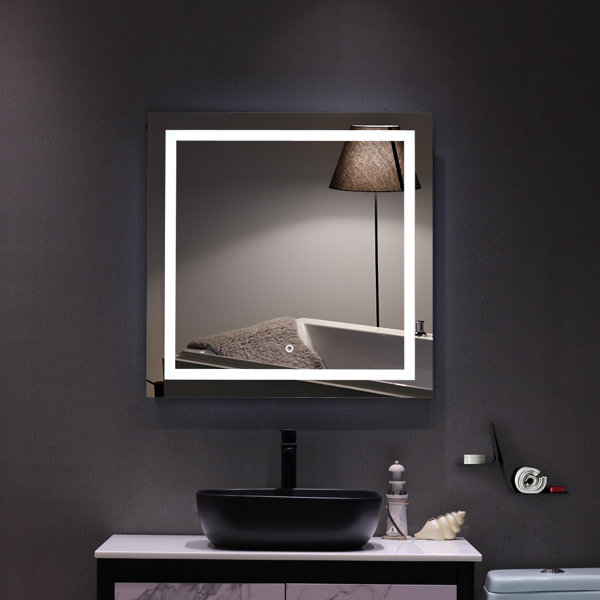 Mercury Row® Giardina LED Lighted Bathroom Mirror & Reviews Wayfair